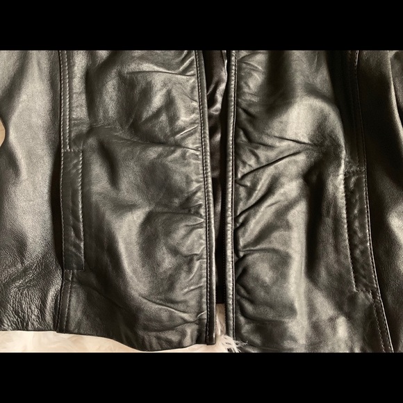 100% Leather Racer Jacket two side pockets - Picture 4 of 6